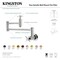 Kingston Brass KS810ZXAC Millennium Wall Mount Pot Filler Kitchen Faucet, Copper KS810ZXAC - alternate 3